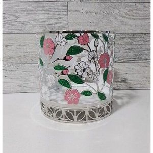 Bath & Body Works Flowers Pink White Candle Holder 3 Wicks New 2023